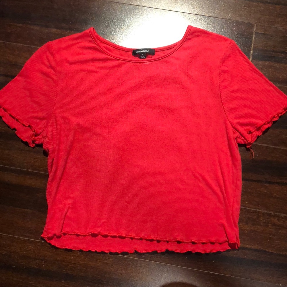 Red crop top
